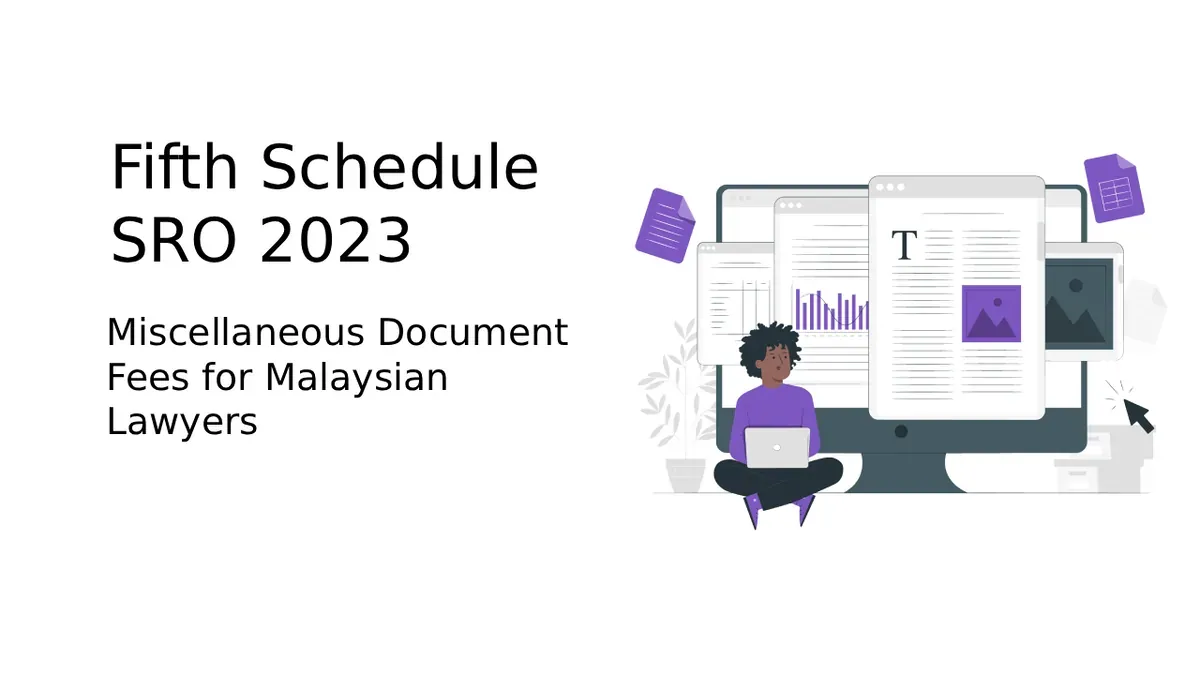 Fifth Schedule SRO 2023: CKHT & Miscellaneous Document Fees